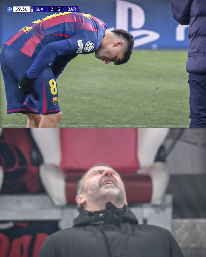 爱游戏正版-大腿伤了可咋整！佩德里伤退可能遭腿筋伤情，弗里克场边一脸痛苦